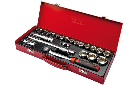 CETA FORM C20-23MH4 1/2'' 6 Köşe Lokma Takımı 23 Parça (Metal Çanta)