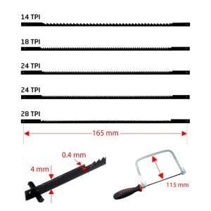 Rox 0353 Kauçuk Saplı Mini El Testeresi Seti 165 mm (6 Parça)