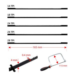 Rox 0353 Kauçuk Saplı Mini El Testeresi Seti 165 mm (6 Parça)
