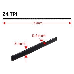 Rox 0367 Dekupaj Kıl Testere Ucu 133 mm Z:24 (10'lu Paket)