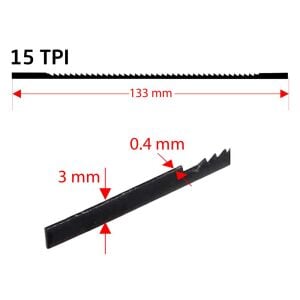 Rox 0364 Dekupaj Kıl Testere Ucu 133 mm Z:15 (10'lu Paket)