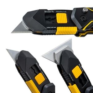 Ceta Form J47Duo Çift Fonksiyonlu Katlanır Trapez Maket Bıçağı Falçata