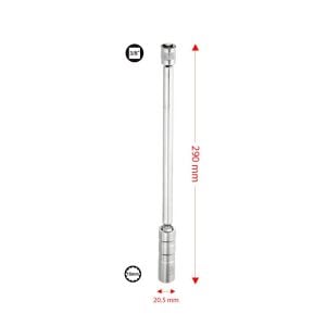 6562 Mafsallı Mıknatıslı 12 Köşe 3/8'' Uzun Buji Lokma 16 mm