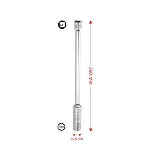 6562 Mafsallı Mıknatıslı 12 Köşe 3/8'' Uzun Buji Lokma 16 mm