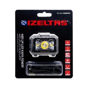 İzeltaş LED Şarjlı Hareket Sensörlü Kafa Feneri 400 lm