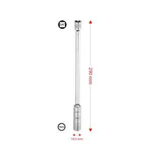 6563 Mafsallı Mıknatıslı 12 Köşe 3/8'' Uzun Buji Lokma 14 mm