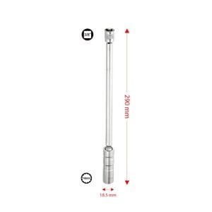 6563 Mafsallı Mıknatıslı 12 Köşe 3/8'' Uzun Buji Lokma 14 mm