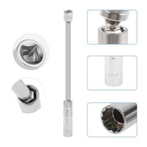 6563 Mafsallı Mıknatıslı 12 Köşe 3/8'' Uzun Buji Lokma 14 mm