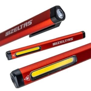 İzeltaş COB LED Şarjlı Lazer Pointer Kalem Tipi Fener 300 lm