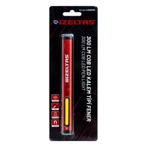 İzeltaş COB LED Şarjlı Lazer Pointer Kalem Tipi Fener 300 lm