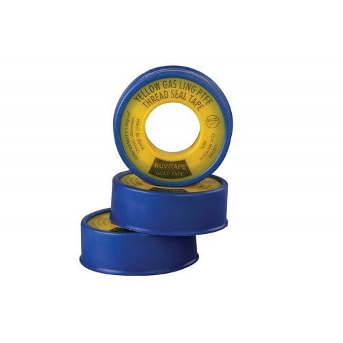RUVITAPE Sarı Doğalgaz Teflon Bant (Gazlar İçin) 12 mm x 8 mt