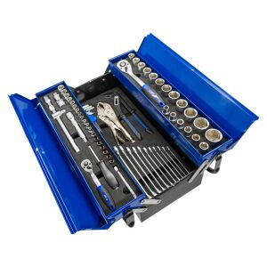 6186 Katlanır 3 Gözlü Dolu Metal Takım Çantası 68 Parça