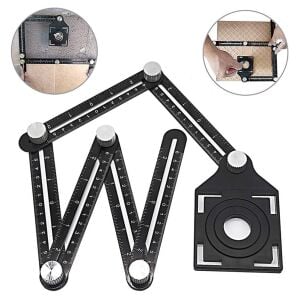 Titi 3302 Çok Fonksiyonlu Alüminyum Delik Ayarlayıcı Şablon Cetveli