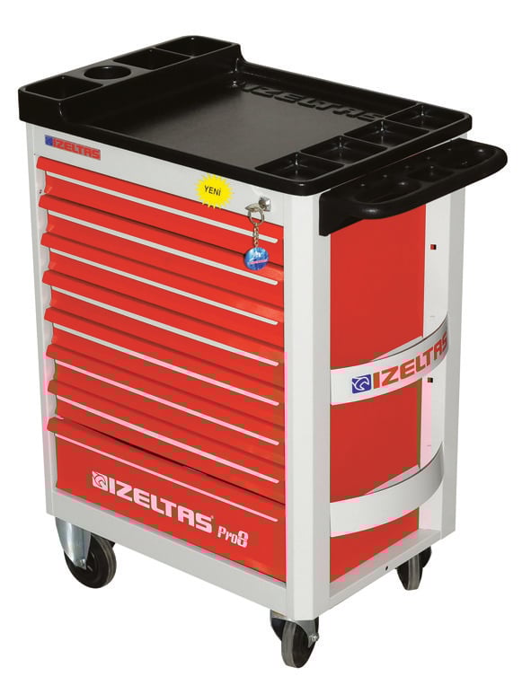 İZELTAŞ Pro 8 Mobil Takım Dolabı 8 Çekmeceli (Boş)