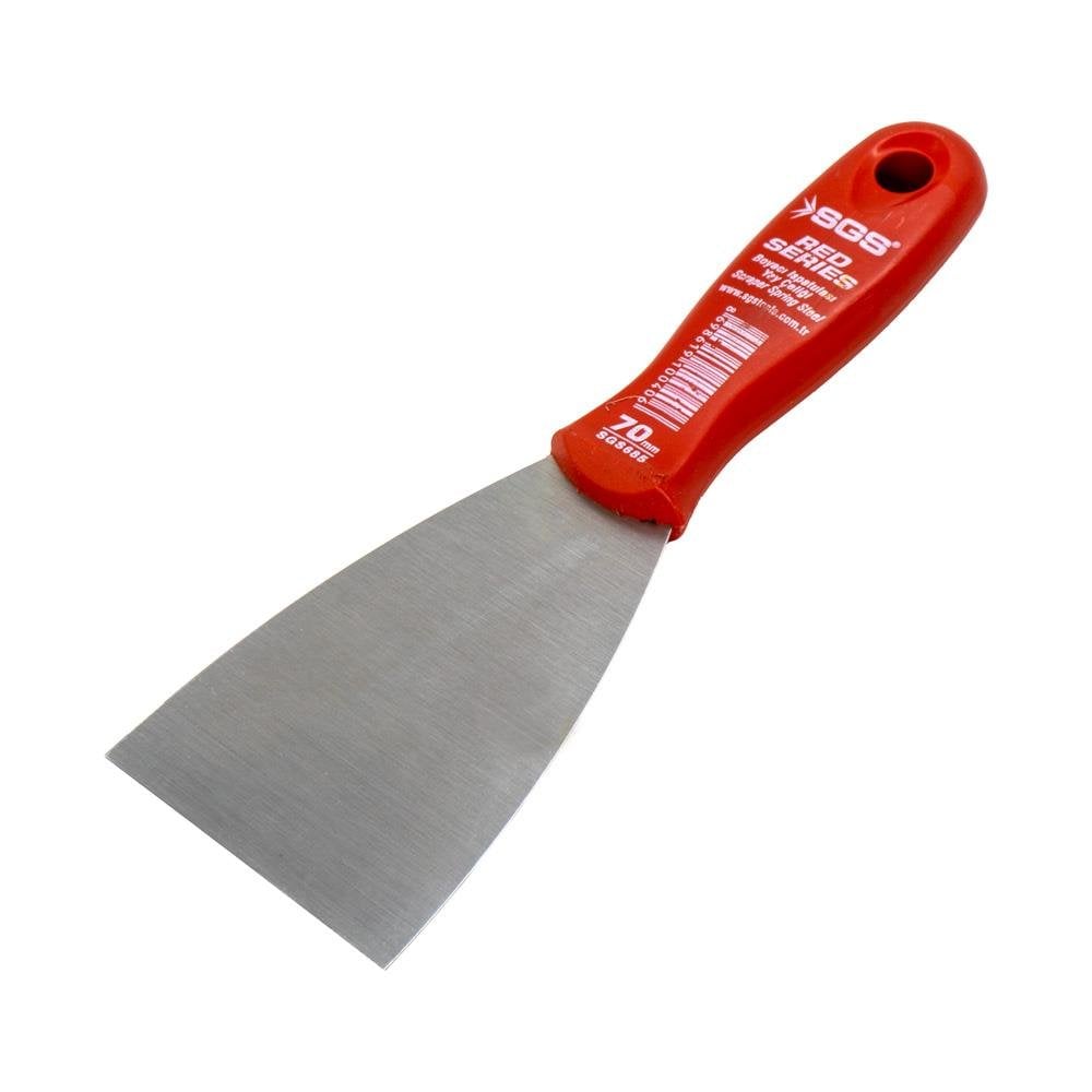 SGS 685 Red Serisi Plastik Saplı Yay Çeliği Boyacı Ispatula 70 mm