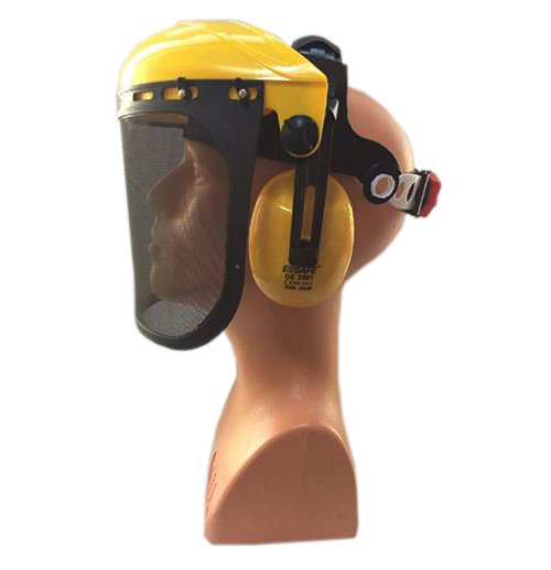 ESSAFE Yüz Koruyucu Tel Örgü Vizör Siperlik Kulaklık