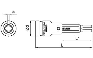 CETA FORM 1/2'' Rıbe Uçlu Lokma Uzun Tip M12