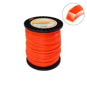 Motorlu Tırpan Misinası 3.3 mm Kare Rulo 200 mt (Diken, Ot, Çimen Kesme)