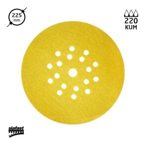 Sia 1960 Alçı Duvar Cırt Zımpara 225 mm 19 Delik 220 Kum (1 Adet)