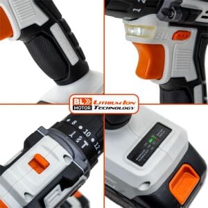 Max Extra MX2020 Çift Akü Kömürsüz Darbeli Matkap 20V 2.0Ah