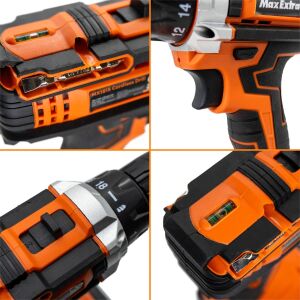 Max Extra MX1815 Çift Akülü Matkap Vidalama 18V 1.5Ah