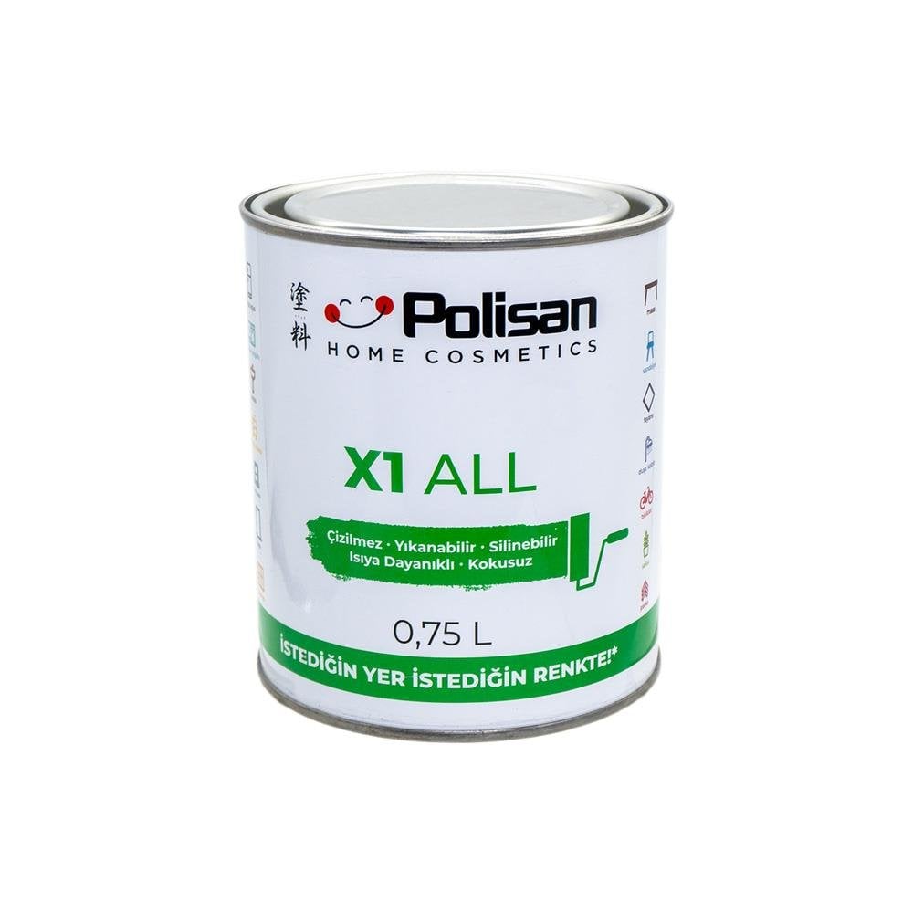 Polisan X1 All Dönüşüm Yenileme Boyası 0.75 Lt - Beyaz