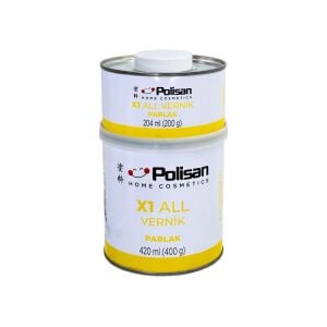Polisan X1 All Vernik PARLAK Şeffaf Çift Bileşenli 0.6 Kg
