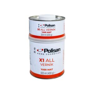 Polisan X1 All Vernik YARI MAT Şeffaf Çift Bileşenli 0.6 Kg