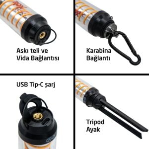 Rox 0265 Ambians Işıklı Şarjlı Kamp Feneri 360 Lümen