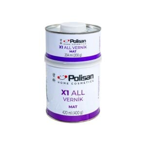 Polisan X1 All Vernik MAT Şeffaf Çift Bileşenli 0.6 Kg