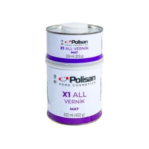 Polisan X1 All Vernik MAT Şeffaf Çift Bileşenli 0.6 Kg