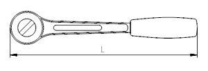 İZELTAŞ 3/4'' Ağır Cırcır Lokma Kolu 510 mm