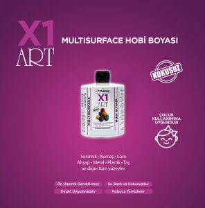 Polisan X1ART Multisurface Hobi Boyası 420ml - 0001 Beyaz