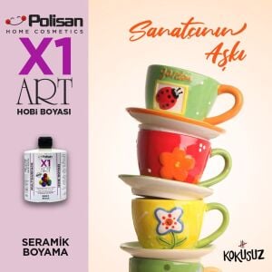Polisan X1ART Multisurface Hobi Boyası 420ml - 0001 Beyaz
