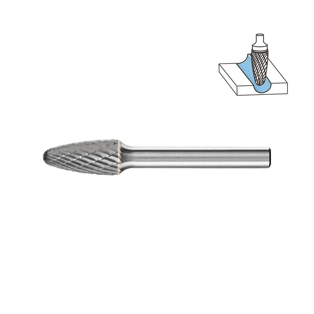 Tungsten Karbür Kalıpçı Freze F Formu 10x20 mm (Sap: 6mm)